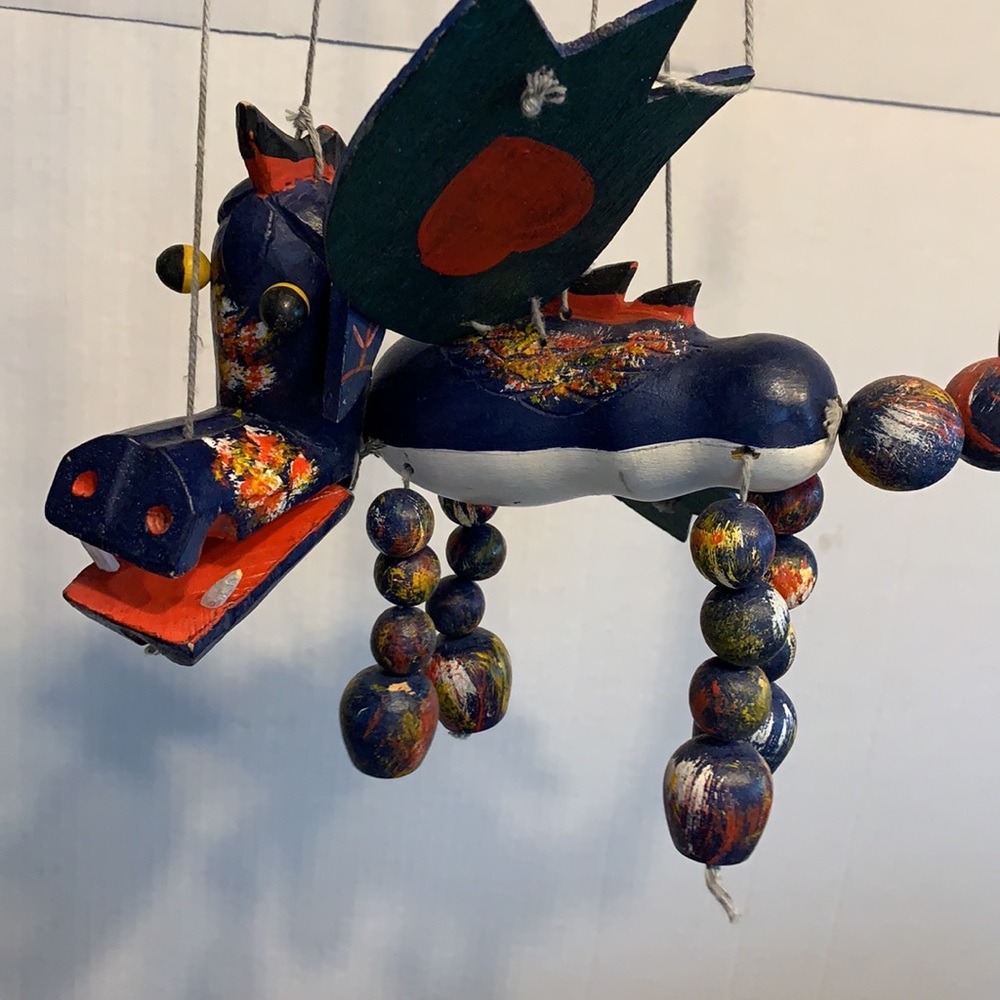 SALE!! Vintage flying dragon marionette. 9